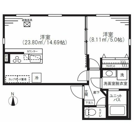 湯島駅 徒歩1分 4階の物件間取画像